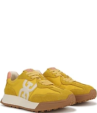 Sam Edelman Langley Suede Nylon Logo Detail Platform Retro Sneakers