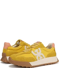 Sam Edelman Langley Suede Nylon Logo Detail Platform Retro Sneakers