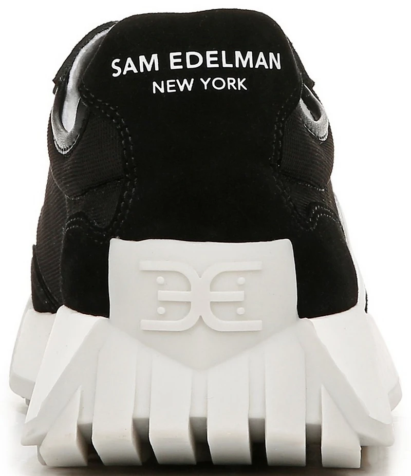 Sam Edelman Langley Suede Nylon Logo Detail Platform Retro Sneakers