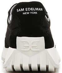 Sam Edelman Langley Suede Nylon Logo Detail Platform Retro Sneakers