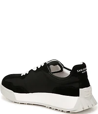 Sam Edelman Langley Suede Nylon Logo Detail Platform Retro Sneakers
