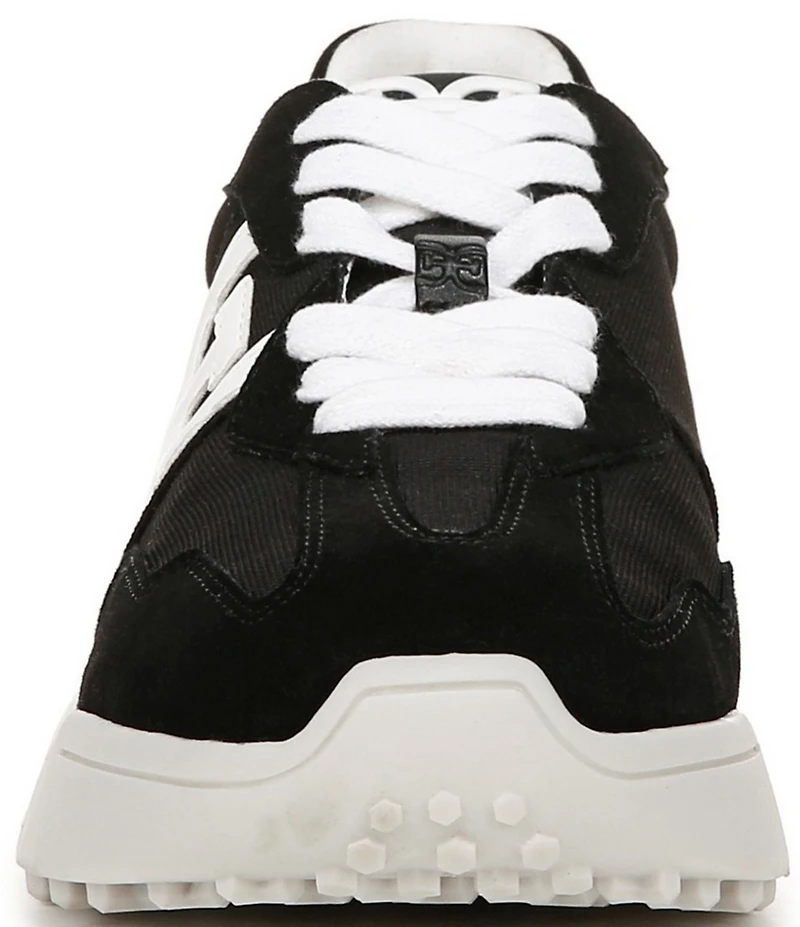 Sam Edelman Langley Suede Nylon Logo Detail Platform Retro Sneakers