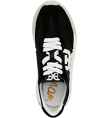 Sam Edelman Langley Suede Nylon Logo Detail Platform Retro Sneakers