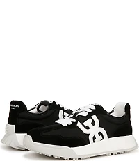 Sam Edelman Langley Suede Nylon Logo Detail Platform Retro Sneakers