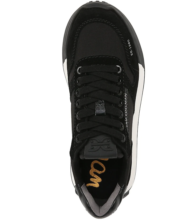 Sam Edelman Layla Suede and Nylon Retro Sneakers