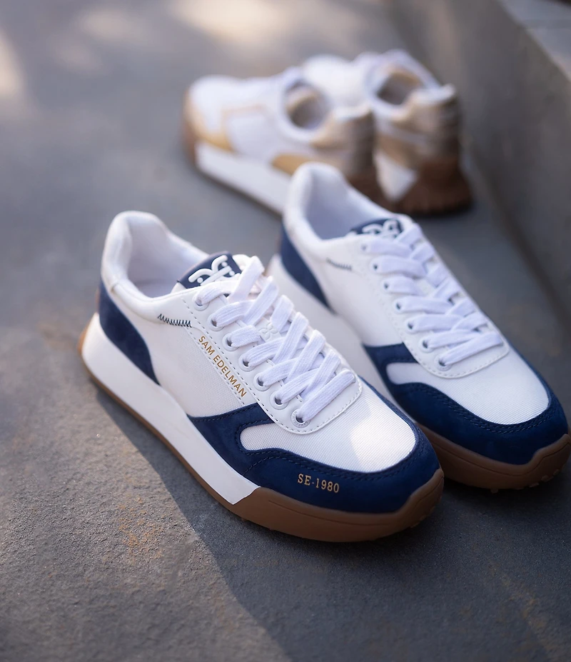 Sam Edelman Layla Suede and Nylon Retro Sneakers