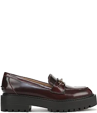 Sam Edelman Lea Leather Bit Buckle Lug Sole Loafers