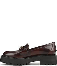 Sam Edelman Lea Leather Bit Buckle Lug Sole Loafers