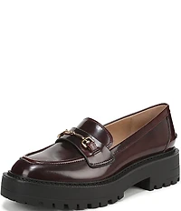 Sam Edelman Lea Leather Bit Buckle Lug Sole Loafers