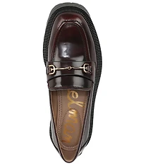 Sam Edelman Lea Leather Bit Buckle Lug Sole Loafers