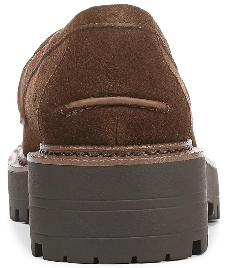 Sam Edelman Lea Suede Bit Buckle Lug Sole Loafers