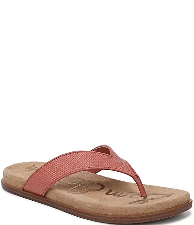 Sam Edelman Lila Basket Weave Raffia Thong Sandals