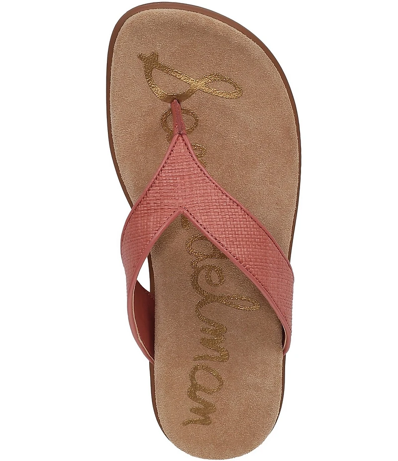 Sam Edelman Lila Basket Weave Raffia Thong Sandals