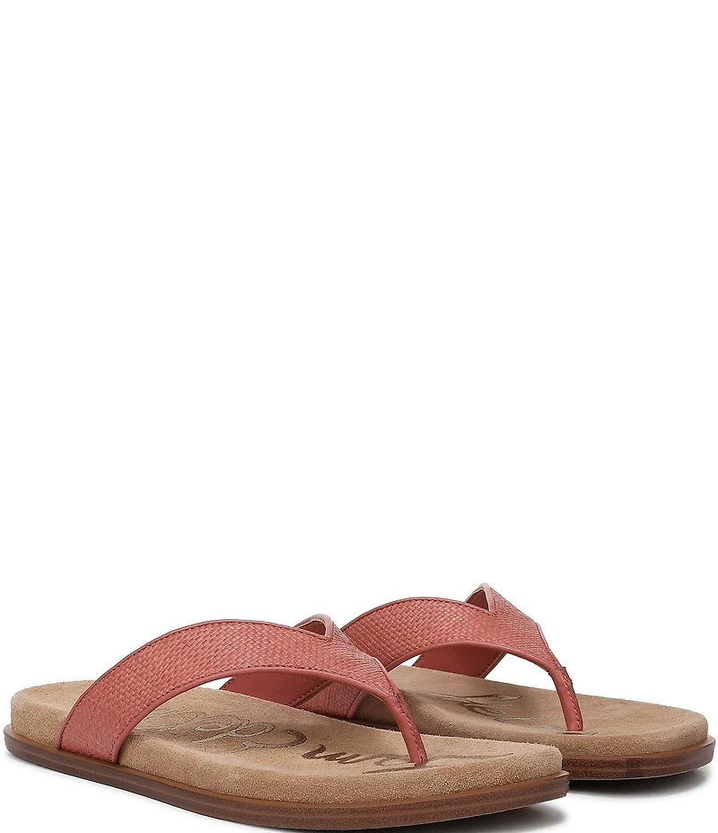 Sam Edelman Lila Basket Weave Raffia Thong Sandals