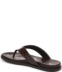 Sam Edelman Lila Leather Croco Pint Flip Flops