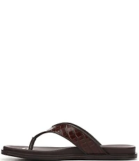Sam Edelman Lila Leather Croco Pint Flip Flops