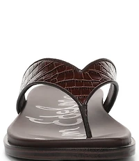 Sam Edelman Lila Leather Croco Pint Flip Flops