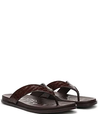 Sam Edelman Lila Leather Croco Pint Flip Flops