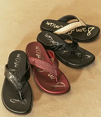 Sam Edelman Lila Leather Croco Pint Flip Flops