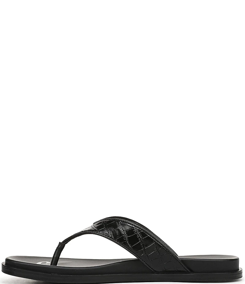 Sam Edelman Lila Leather Croco Pint Flip Flops