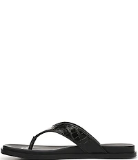 Sam Edelman Lila Leather Croco Pint Flip Flops