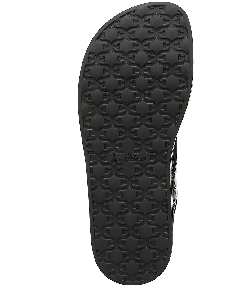 Sam Edelman Lila Leather Croco Pint Flip Flops