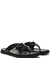 Sam Edelman Lila Leather Croco Pint Flip Flops