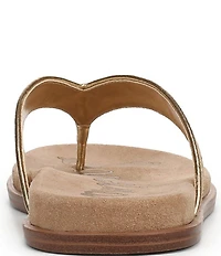 Sam Edelman Lila Metallic Basket Weave Raffia Thong Sandals