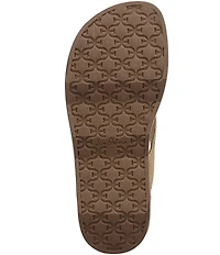 Sam Edelman Lila Metallic Basket Weave Raffia Thong Sandals