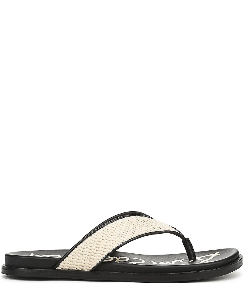 Sam Edelman Lila Raffia Thong Flip Flops