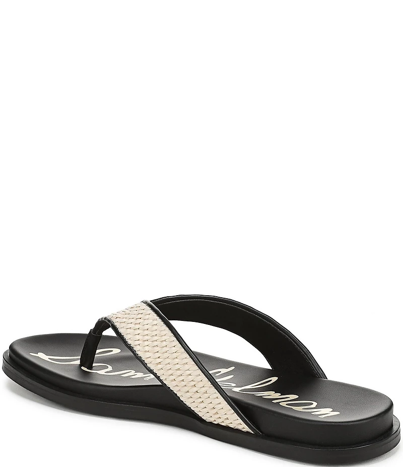 Sam Edelman Lila Raffia Thong Flip Flops