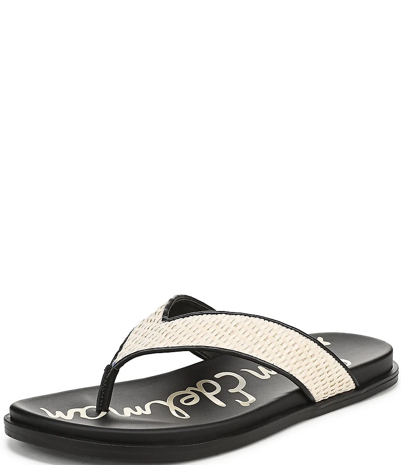 Sam Edelman Lila Raffia Thong Flip Flops