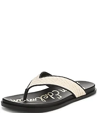 Sam Edelman Lila Raffia Thong Flip Flops