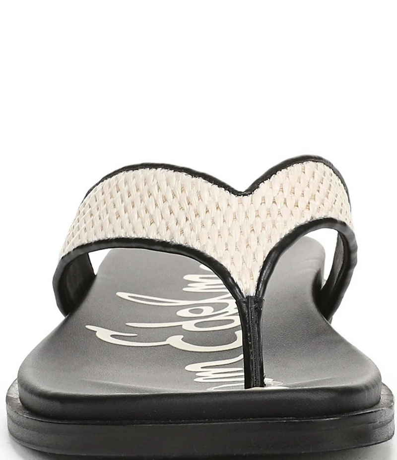 Sam Edelman Lila Raffia Thong Flip Flops