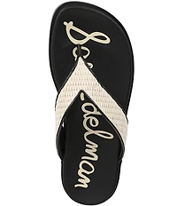 Sam Edelman Lila Raffia Thong Flip Flops