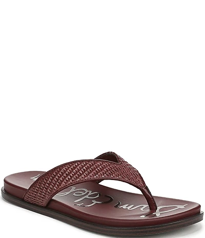 Sam Edelman Lila Raffia Thong Flip Flops
