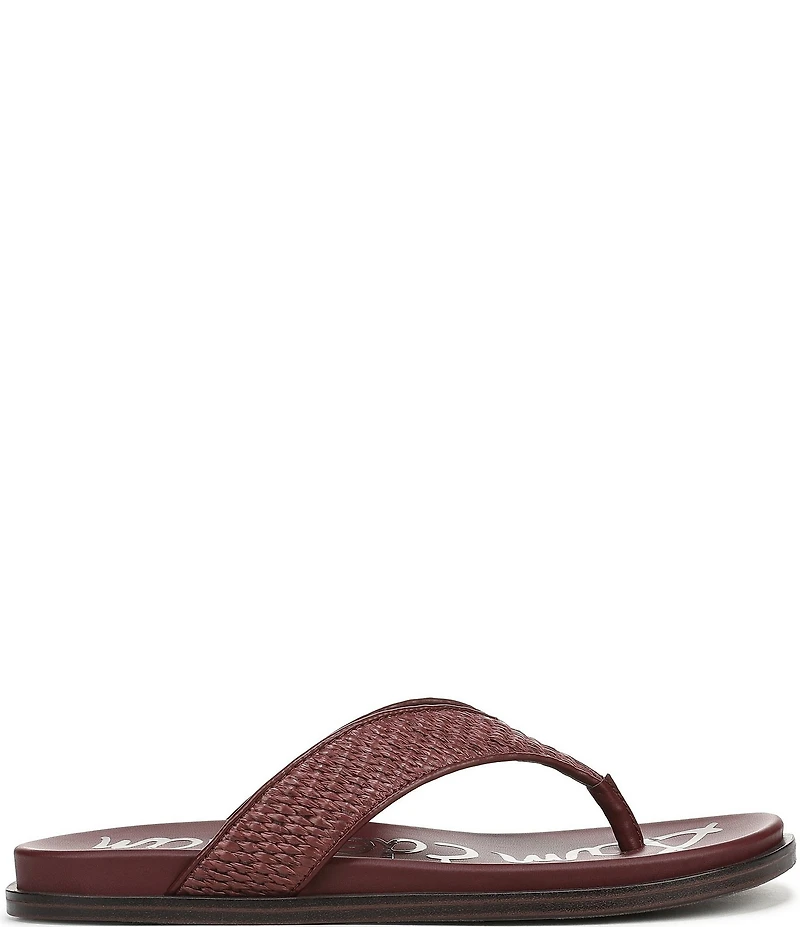 Sam Edelman Lila Raffia Thong Flip Flops