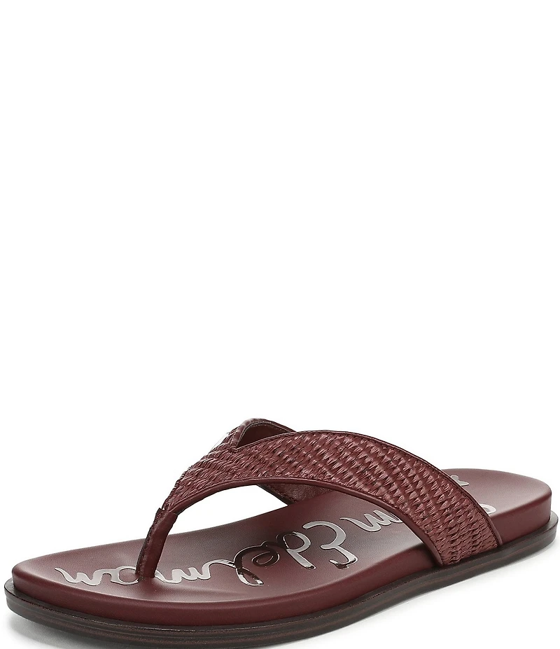 Sam Edelman Lila Raffia Thong Flip Flops