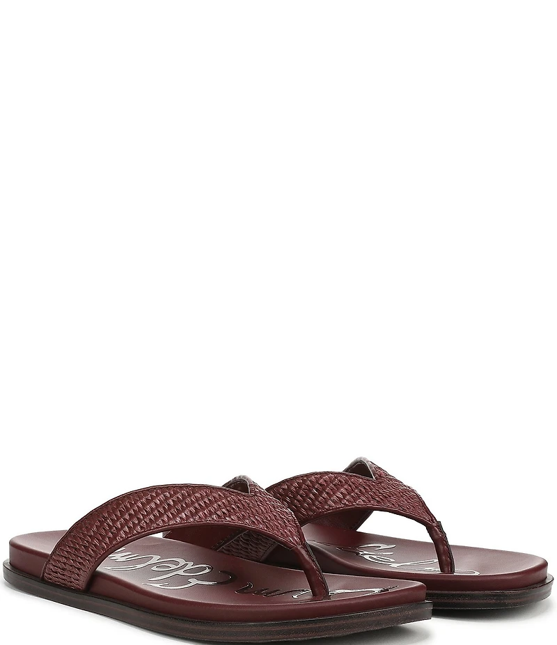 Sam Edelman Lila Raffia Thong Flip Flops