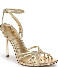 Sam Edelman Lili Leather Ankle Strap Stiletto Dress Sandals