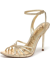 Sam Edelman Lili Leather Ankle Strap Stiletto Dress Sandals