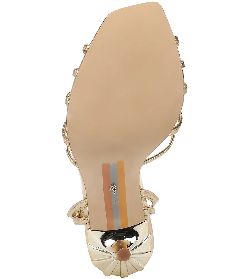 Sam Edelman Lili Leather Ankle Strap Stiletto Dress Sandals