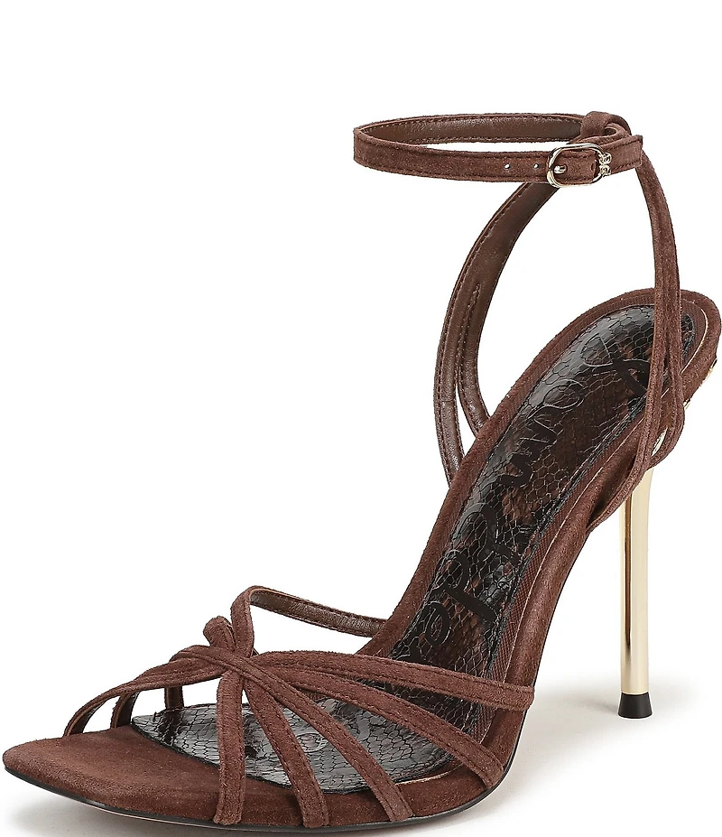 Sam Edelman Lili Suede Ankle Strap Stiletto Dress Sandals