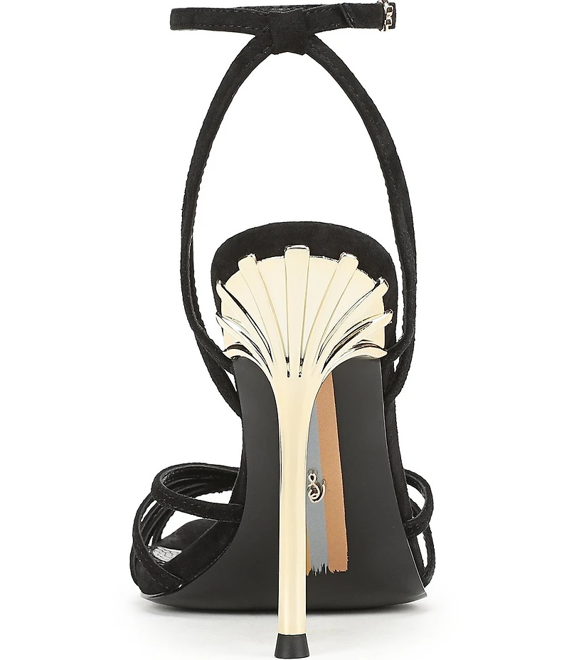 Sam Edelman Lili Suede Ankle Strap Stiletto Dress Sandals