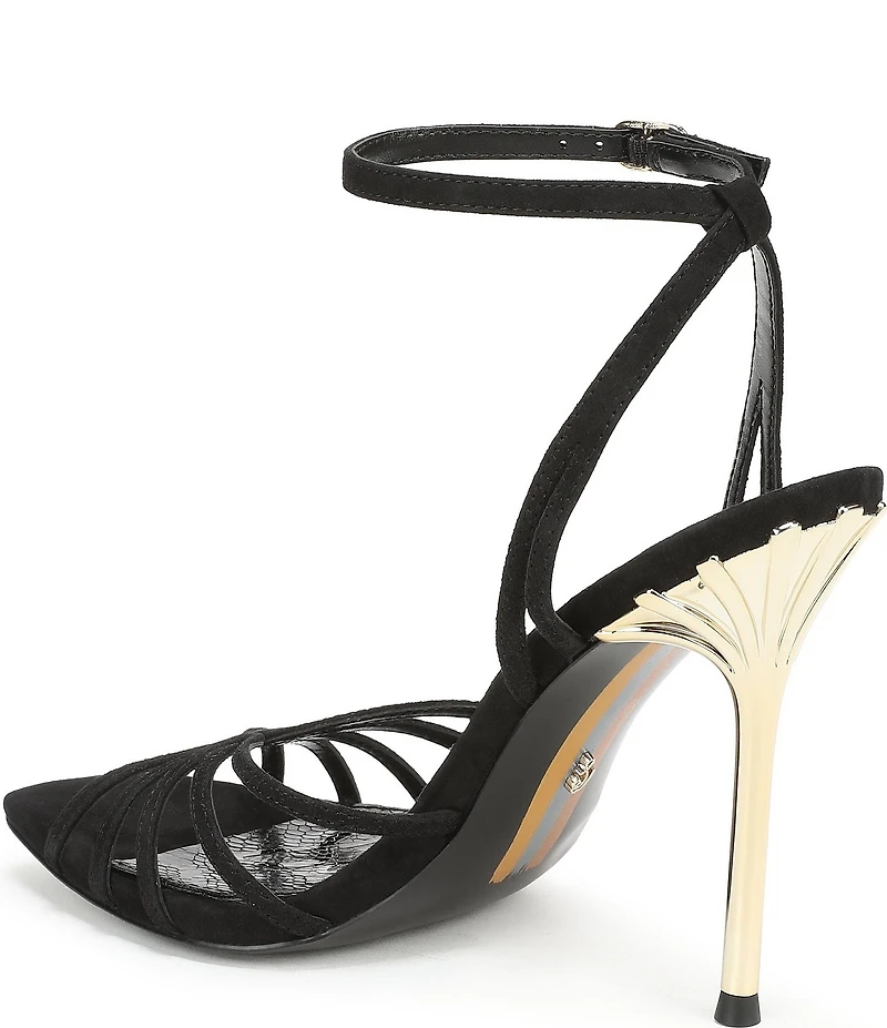 Sam Edelman Lili Suede Ankle Strap Stiletto Dress Sandals