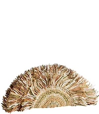 Sam Edelman Lily Raffia Woven Clutch Bag