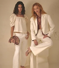 Sam Edelman Lily Raffia Woven Clutch Bag