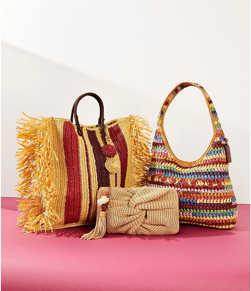 Sam Edelman Lily Raffia Woven Tote Bag