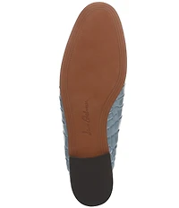 Sam Edelman Linnie Crocodile Embossed Leather Bit Buckle Loafer Mules
