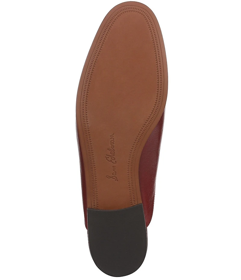 Sam Edelman Linnie Leather Bit Buckle Flat Mule Loafers